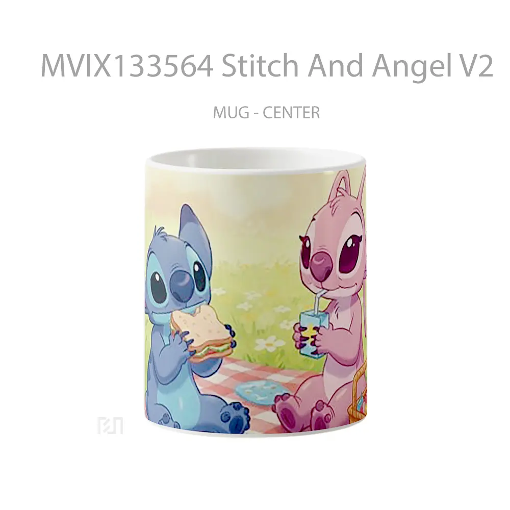 Mug Stitch And Angel V2 Gelas Fantasi
