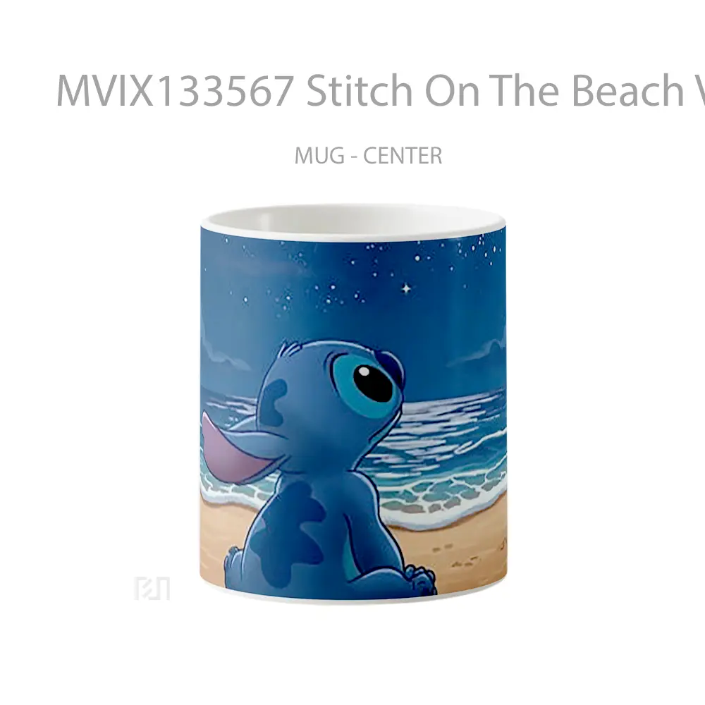 Mug Stitch On The Beach V2 Gelas Pemandangan Alam