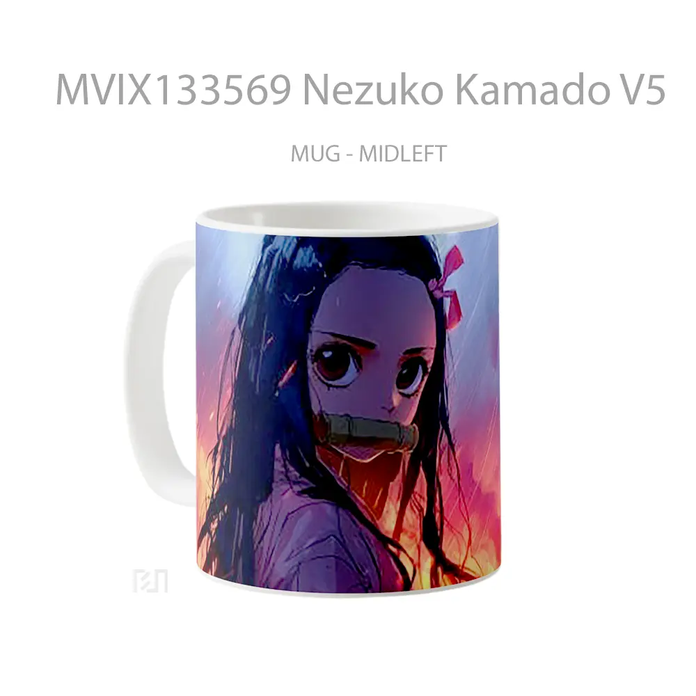 Mug Nezuko Kamado V5 Cangkir Anime - All-side / Desain