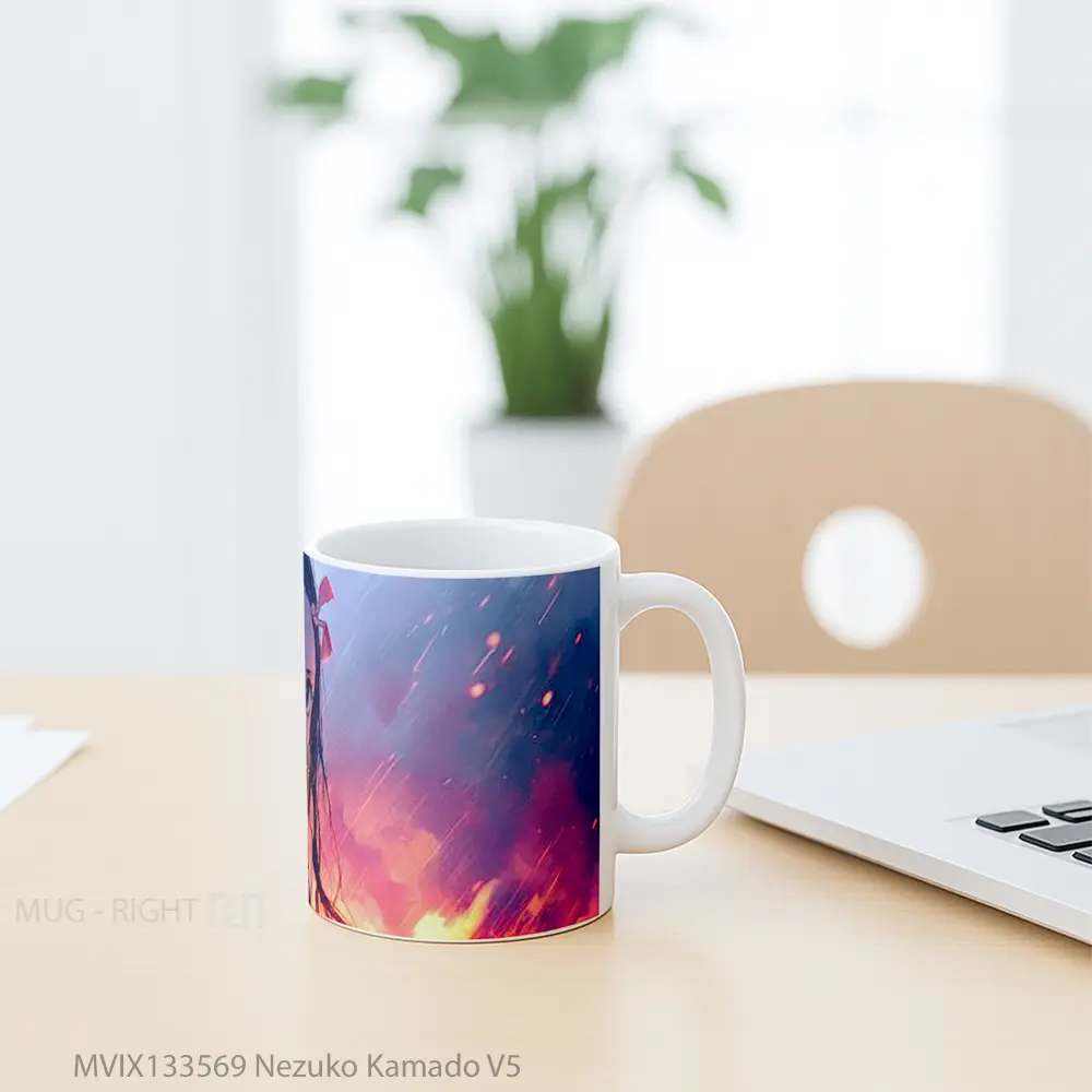 Mug Nezuko Kamado V5 Cangkir Anime - All-side / Desain