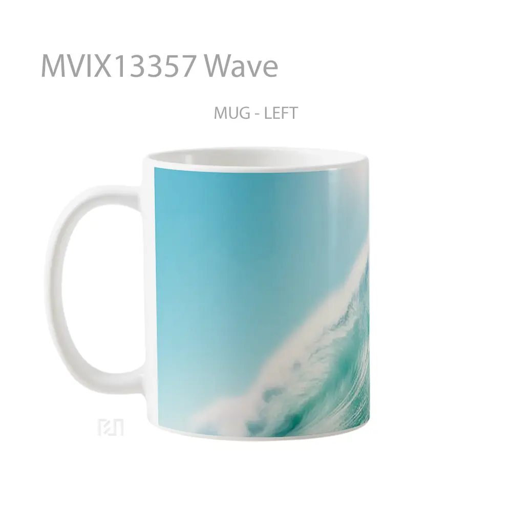 Mug Wave Gelas Keramik Unik - All-side / Desain