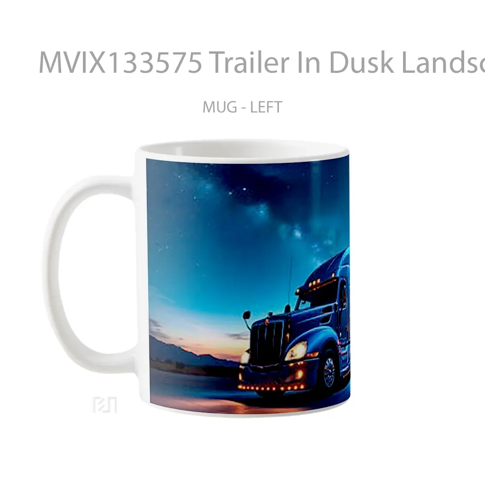 Mug Trailer In Dusk Landscape Gelas Pemandangan Alam - All-side / Desain