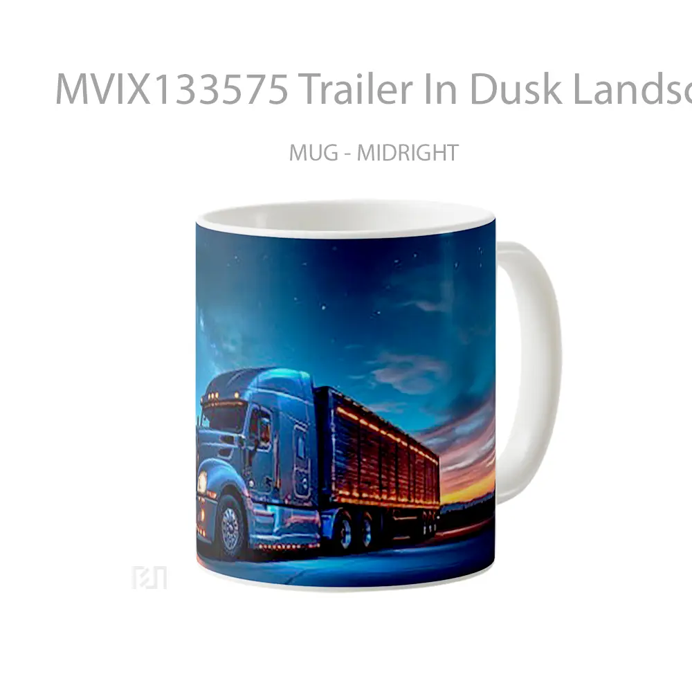 Mug Trailer In Dusk Landscape Gelas Pemandangan Alam - All-side / Desain