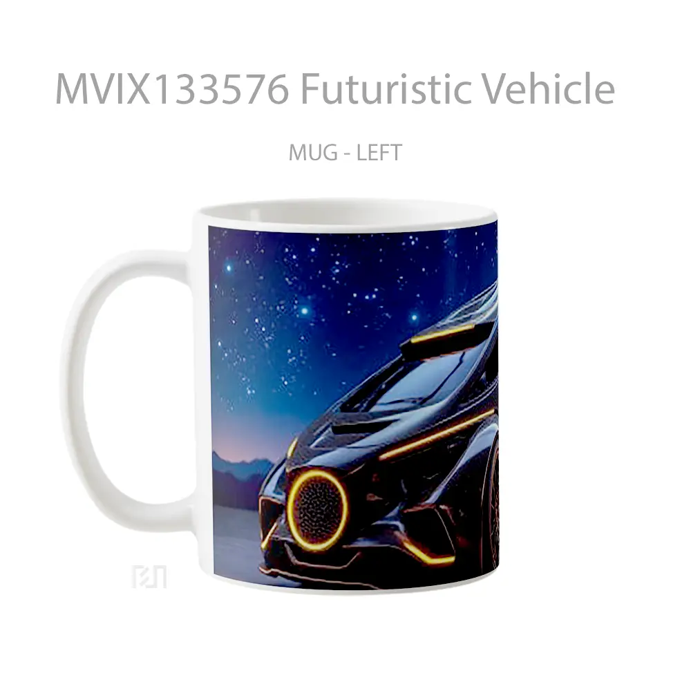 Mug Futuristic Vehicle Gelas Keramik Unik - All-side / Desain