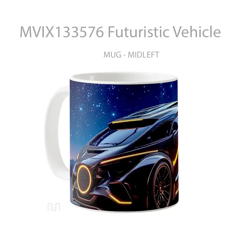 Mug Futuristic Vehicle Gelas Keramik Unik - All-side / Desain