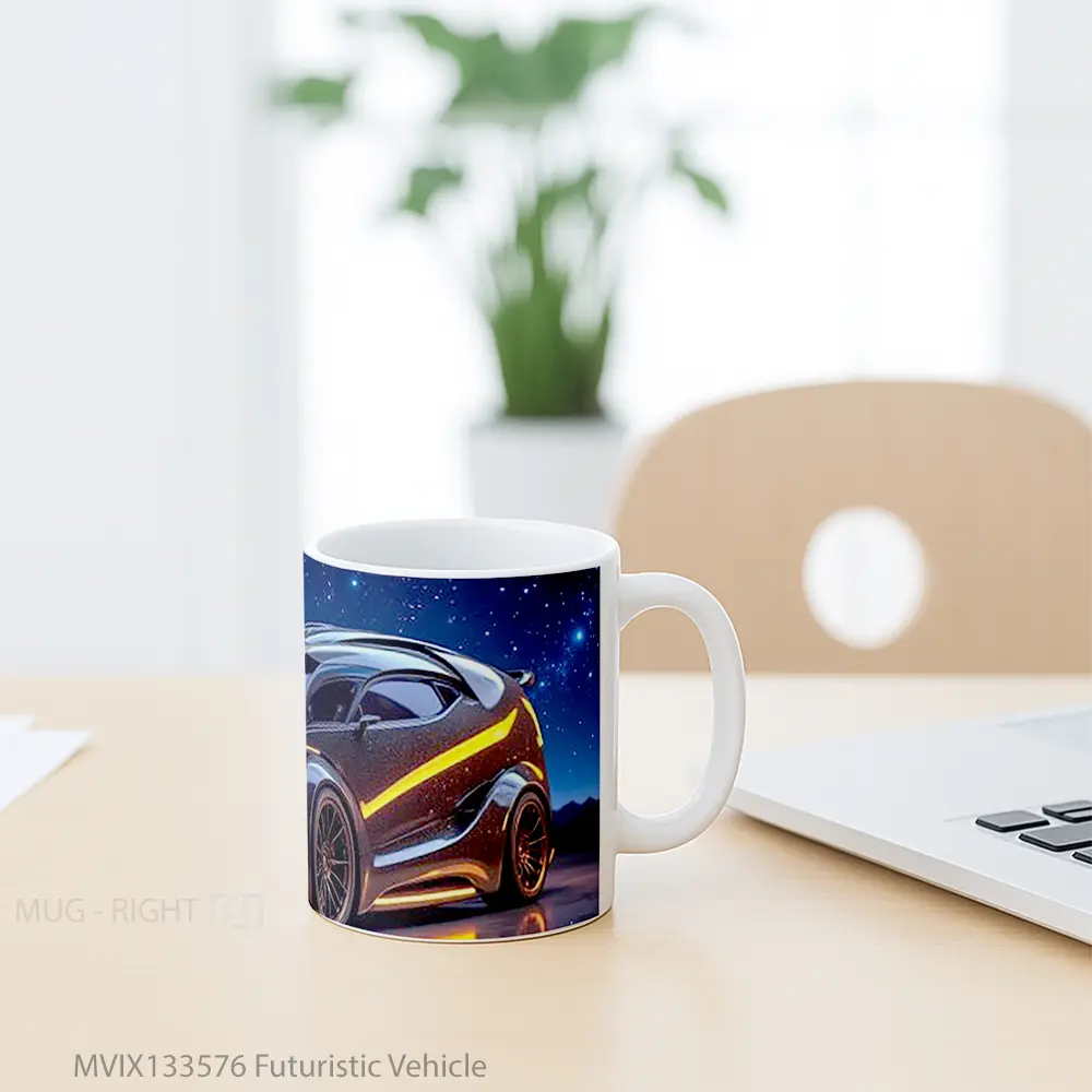 Mug Futuristic Vehicle Gelas Keramik Unik - All-side / Desain