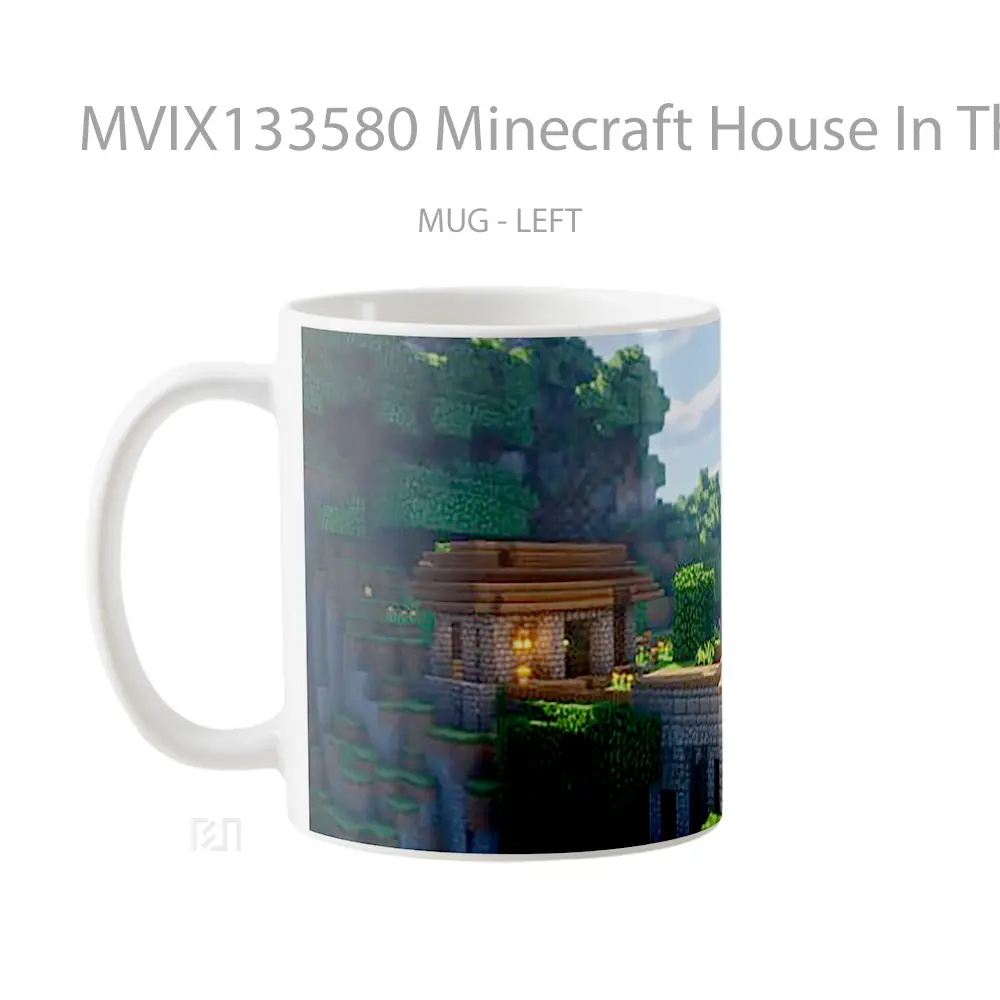 Mug Minecraft House In The Middle Of The Jungle Cangkir Gamer - All-side / Desain