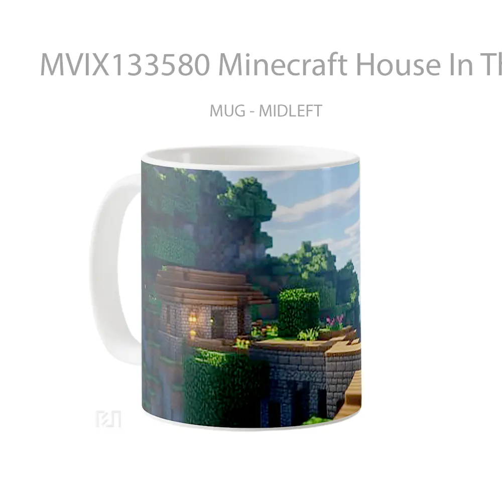 Mug Minecraft House In The Middle Of The Jungle Cangkir Gamer - All-side / Desain