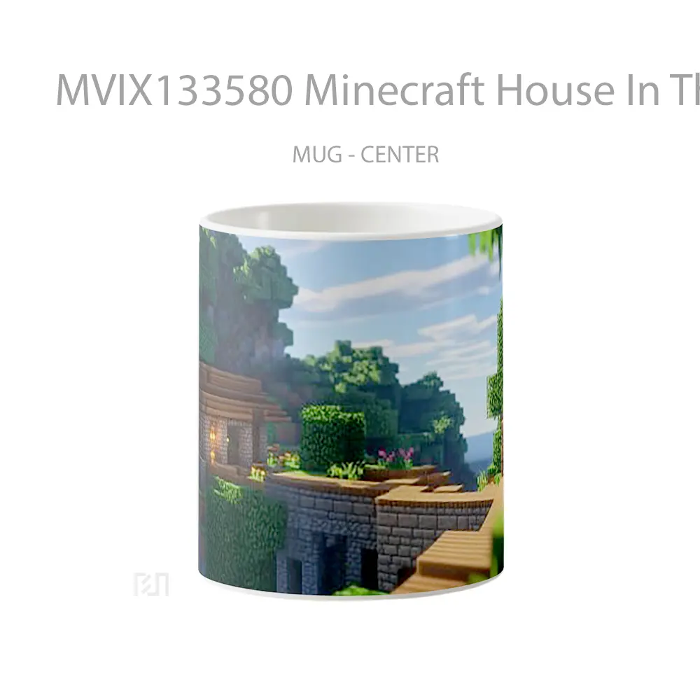 Mug Minecraft House In The Middle Of The Jungle Cangkir Gamer