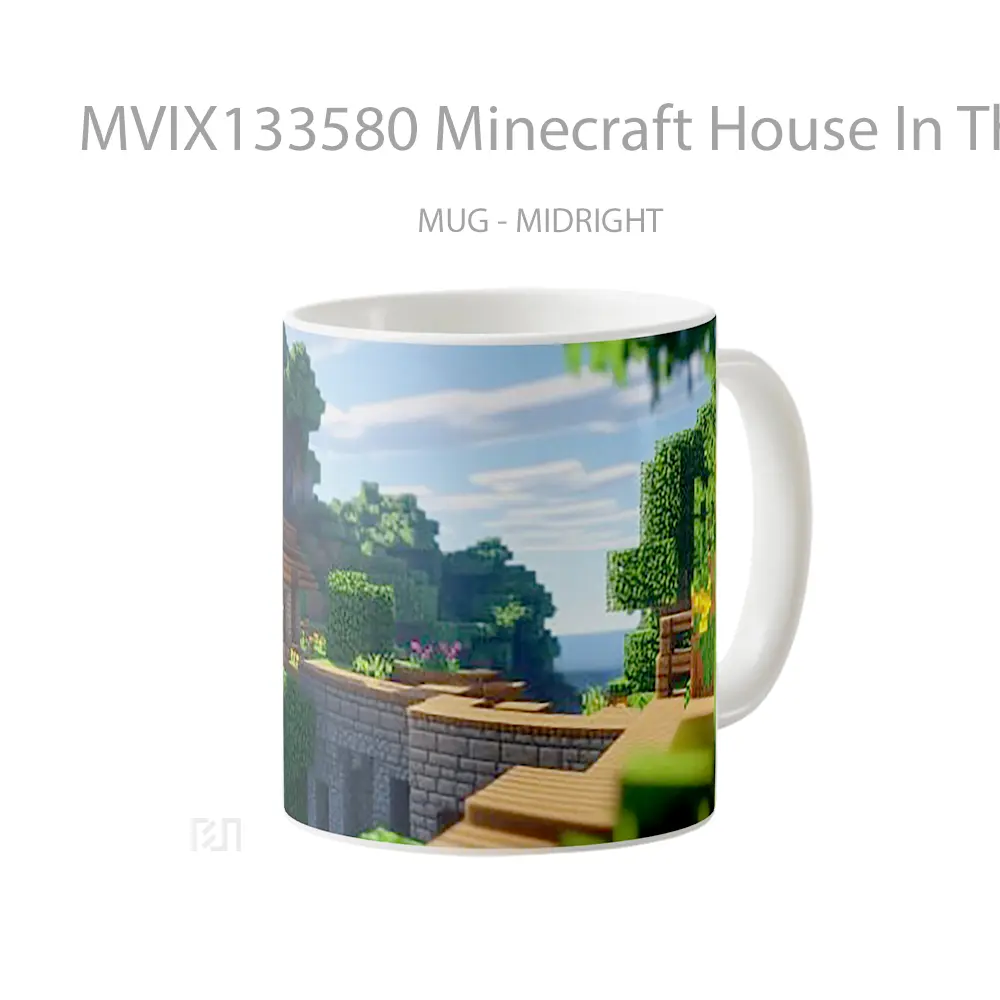 Mug Minecraft House In The Middle Of The Jungle Cangkir Gamer - All-side / Desain