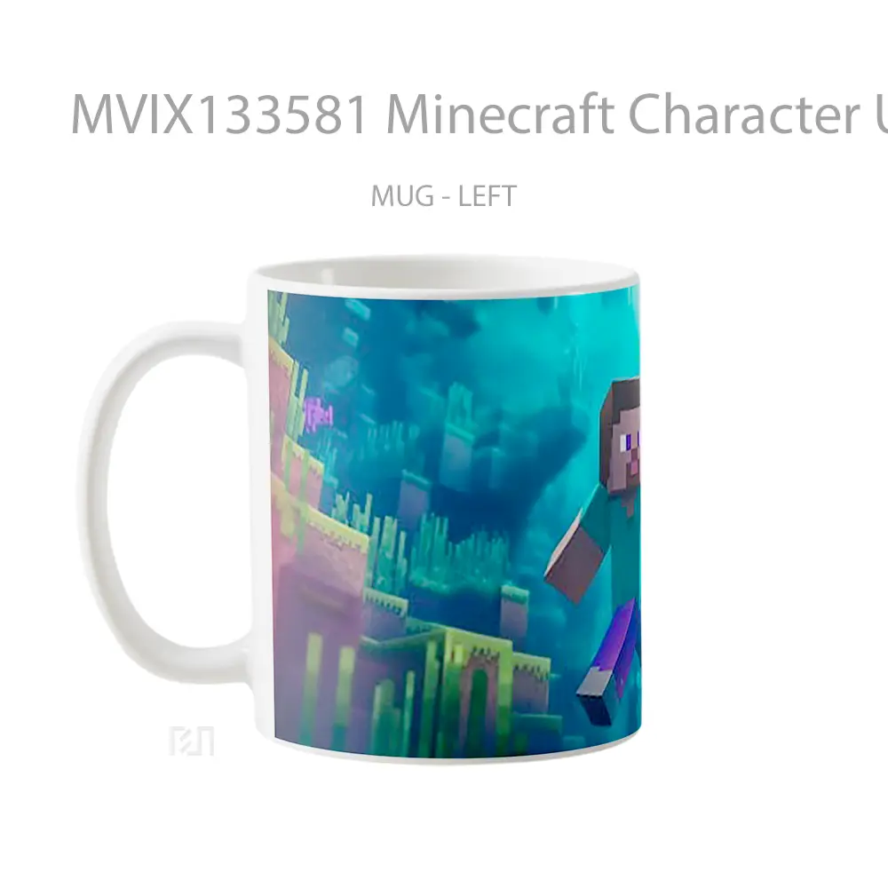 Mug Minecraft Character Underwater Cangkir Gamer - All-side / Desain