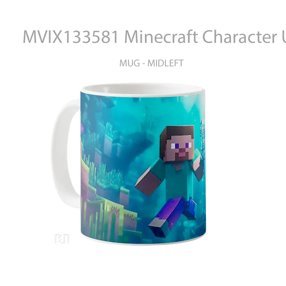 Mug Minecraft Character Underwater Cangkir Gamer - All-side / Desain