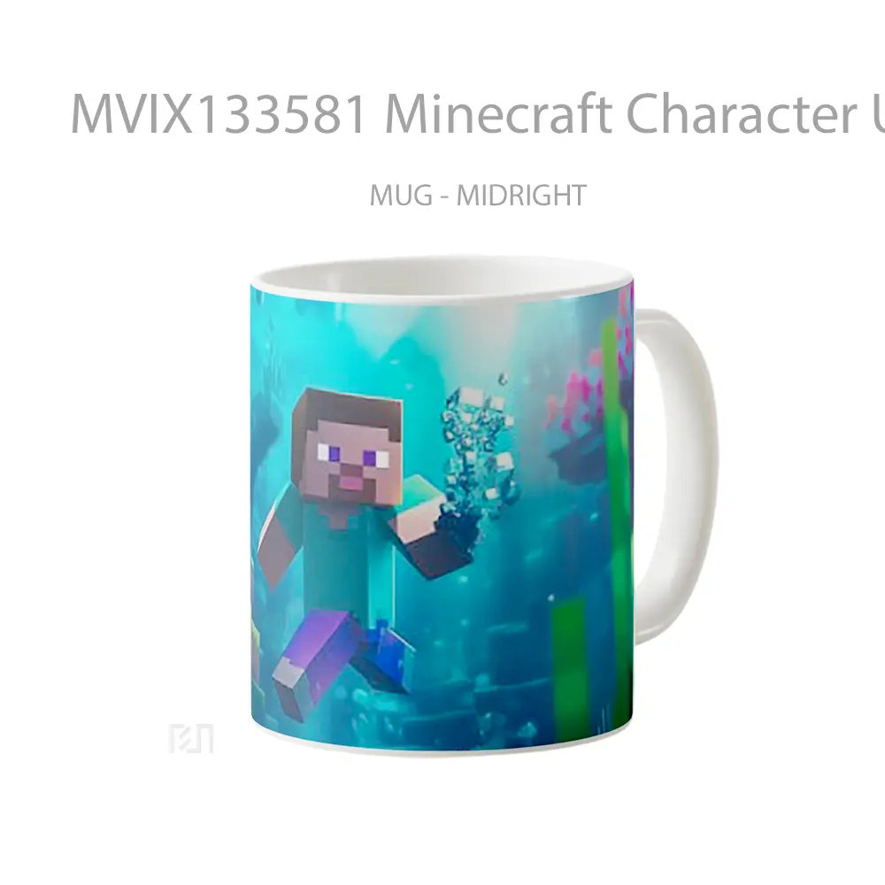 Mug Minecraft Character Underwater Cangkir Gamer - All-side / Desain