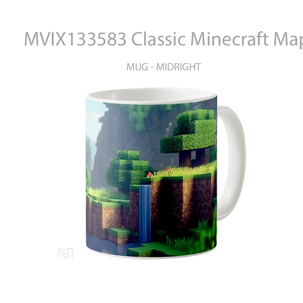 Mug Classic Minecraft Map Nature Cangkir Gamer - All-side / Desain
