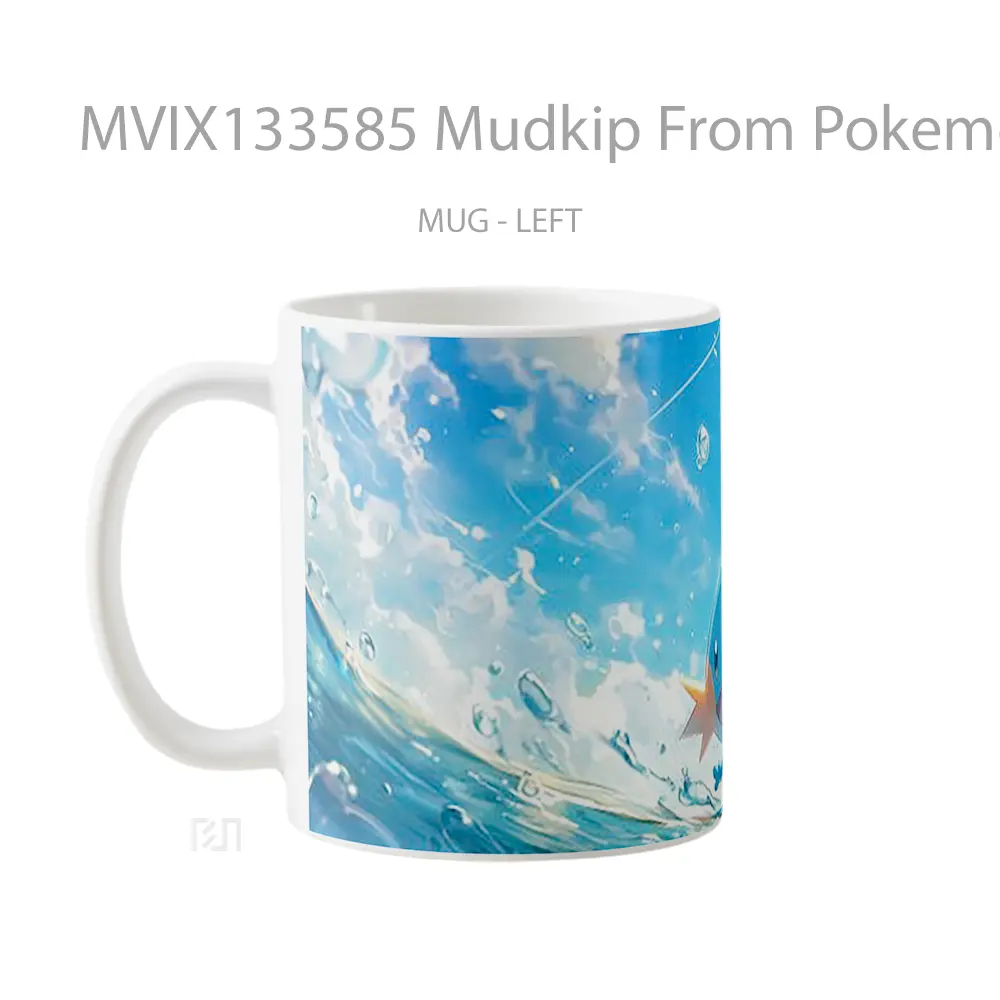 Mug Mudkip From Pokemon Cangkir Anime - All-side / Desain