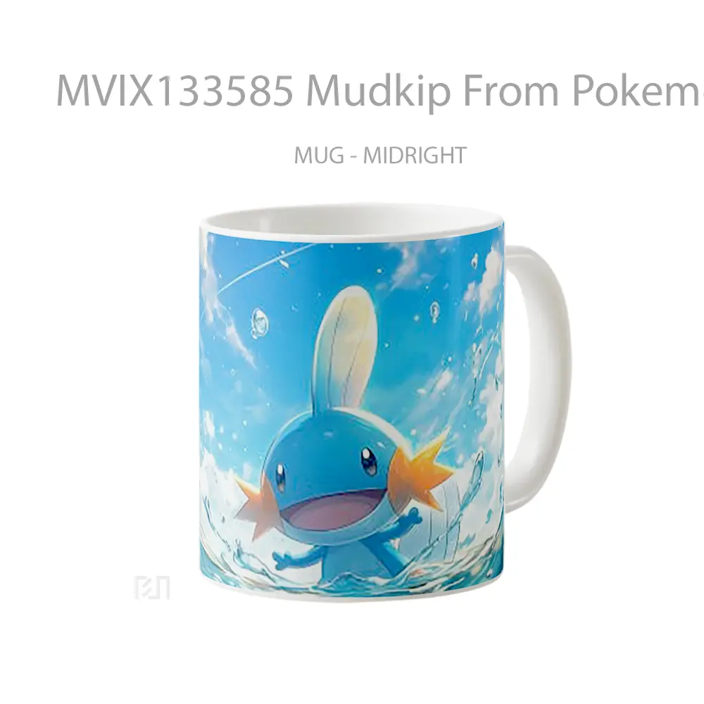 Mug Mudkip From Pokemon Cangkir Anime - All-side / Desain