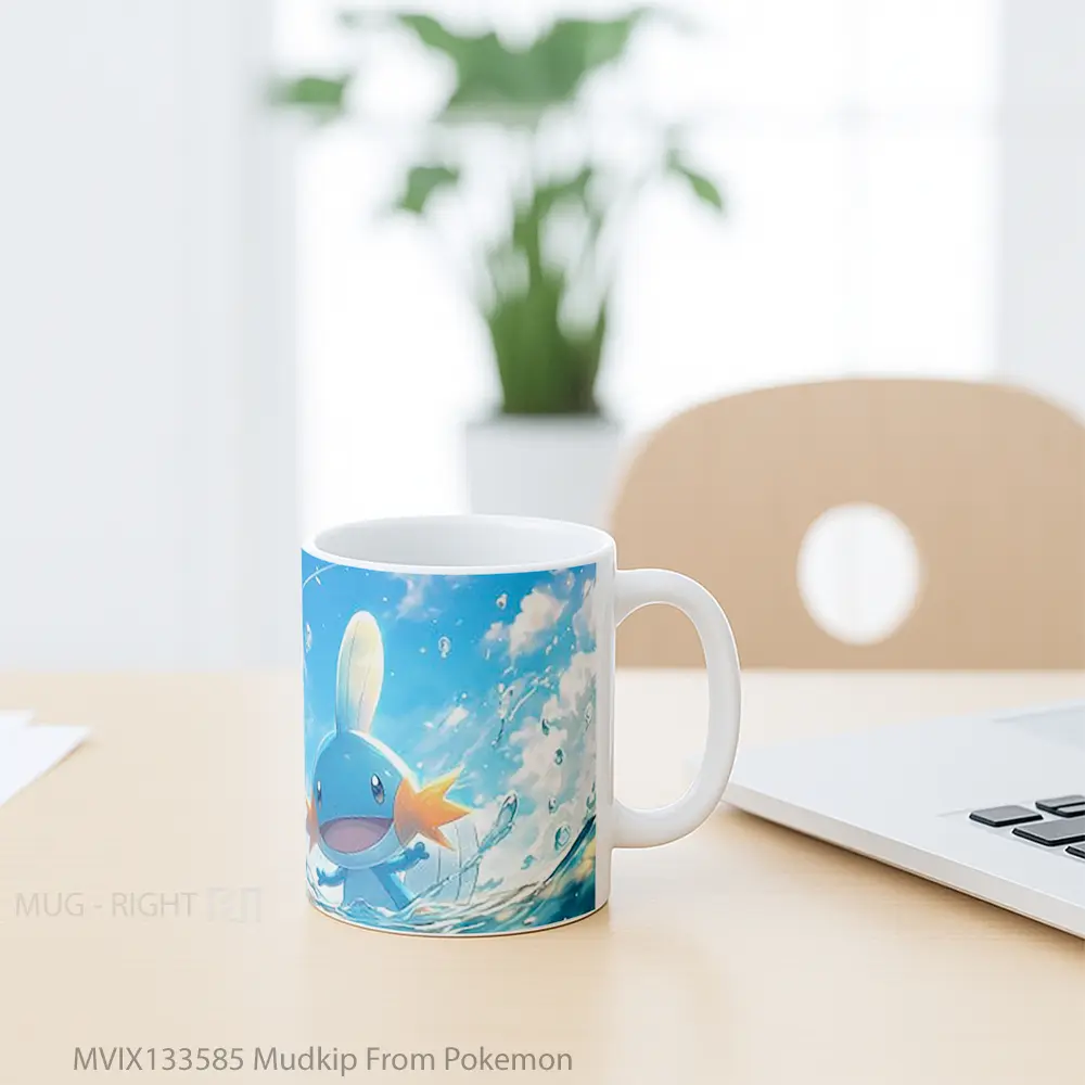 Mug Mudkip From Pokemon Cangkir Anime - All-side / Desain