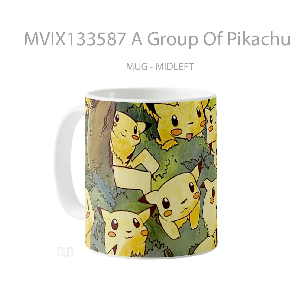 Mug A Group Of Pikachu Gelas Keramik Unik - All-side / Desain