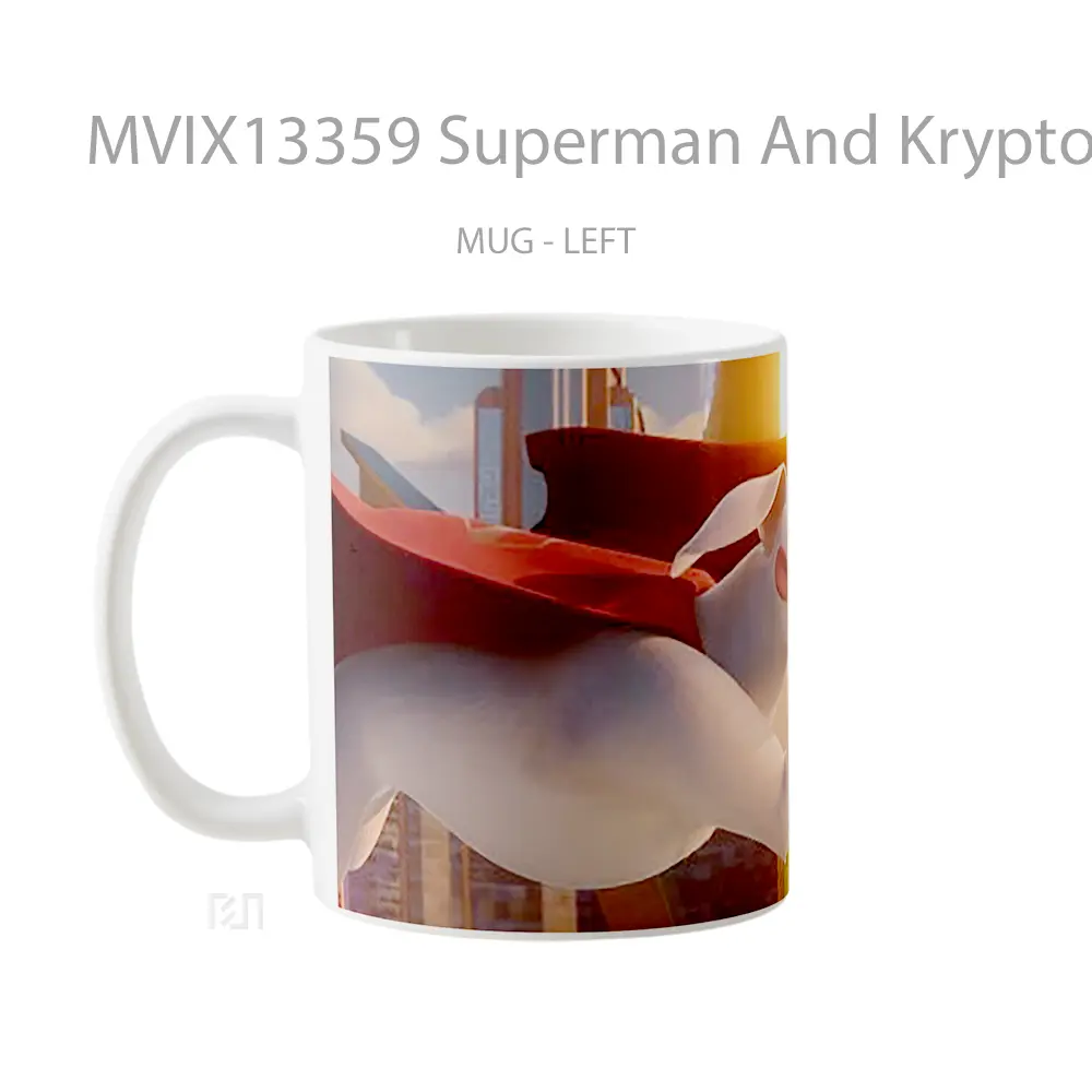Mug Superman And Krypto Dc League Of Super Pets Gelas Superhero - All-side / Desain