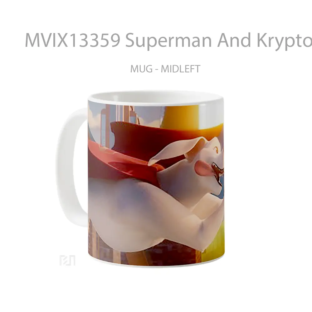 Mug Superman And Krypto Dc League Of Super Pets Gelas Superhero - All-side / Desain