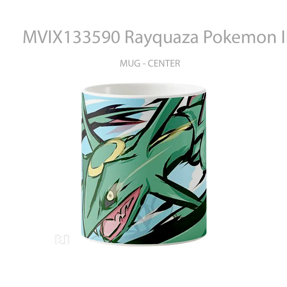 Mug Rayquaza Pokemon Illustration Cangkir Anime