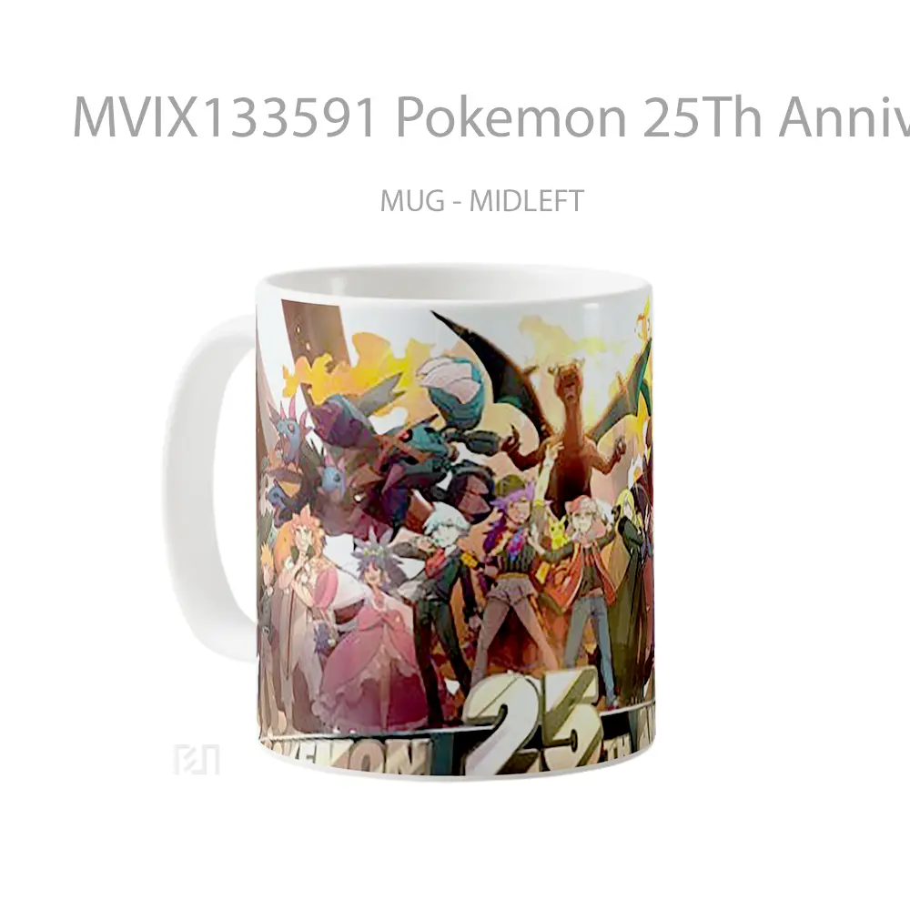 Mug Pokemon 25Th Anniversary Cangkir Anime - All-side / Desain