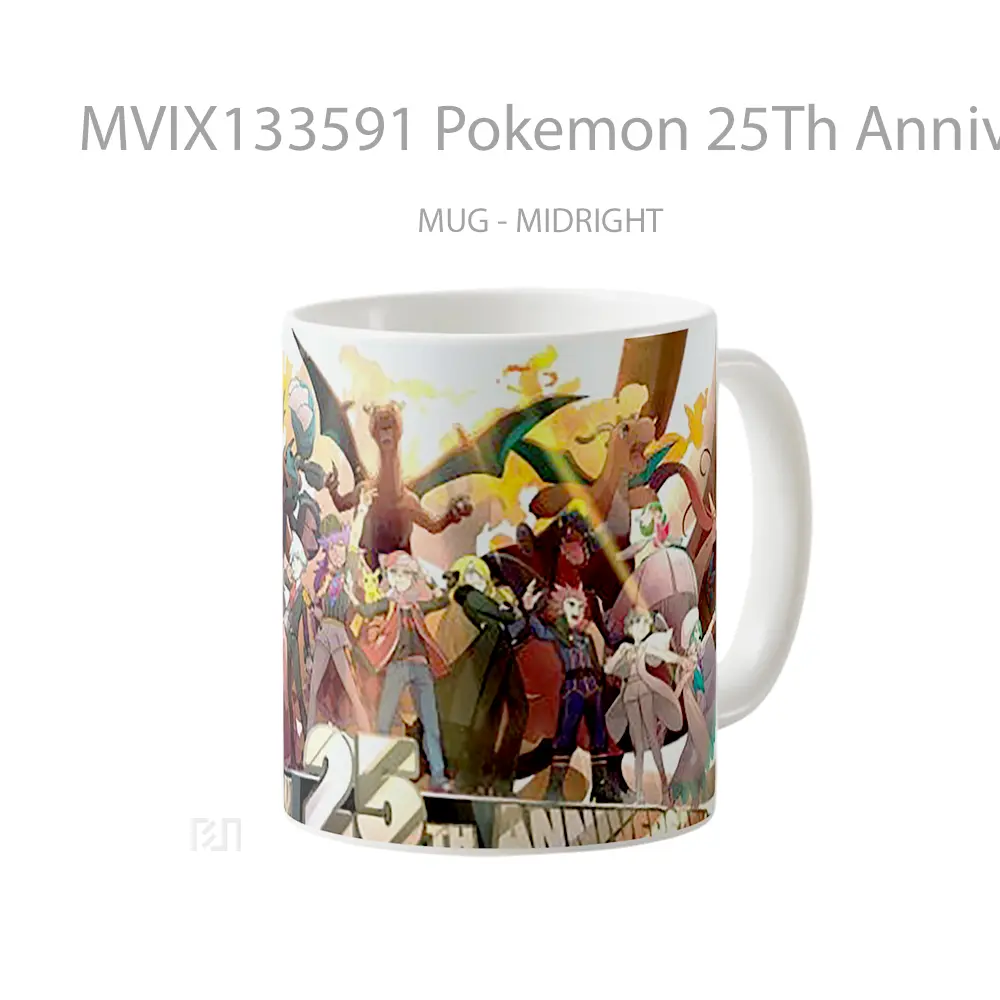 Mug Pokemon 25Th Anniversary Cangkir Anime - All-side / Desain