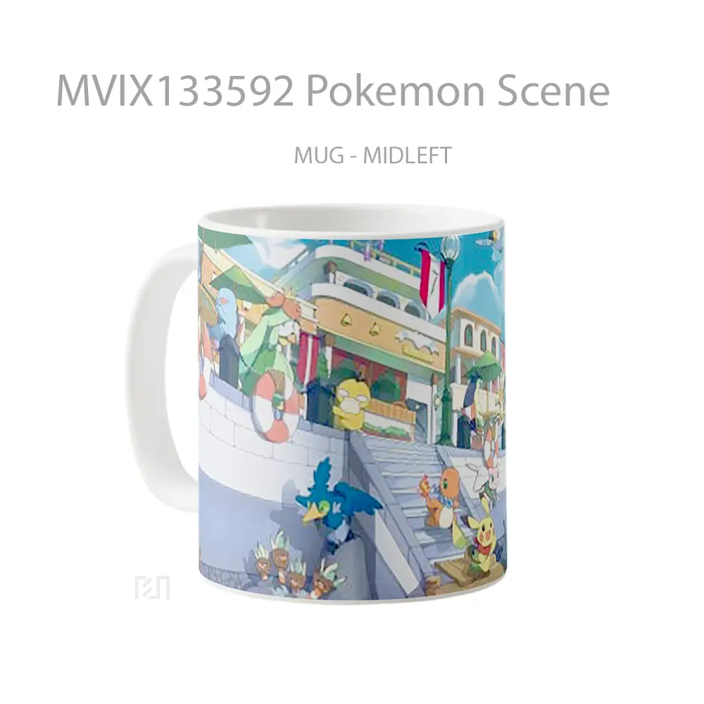 Mug Pokemon Scene Cangkir Anime - All-side / Desain