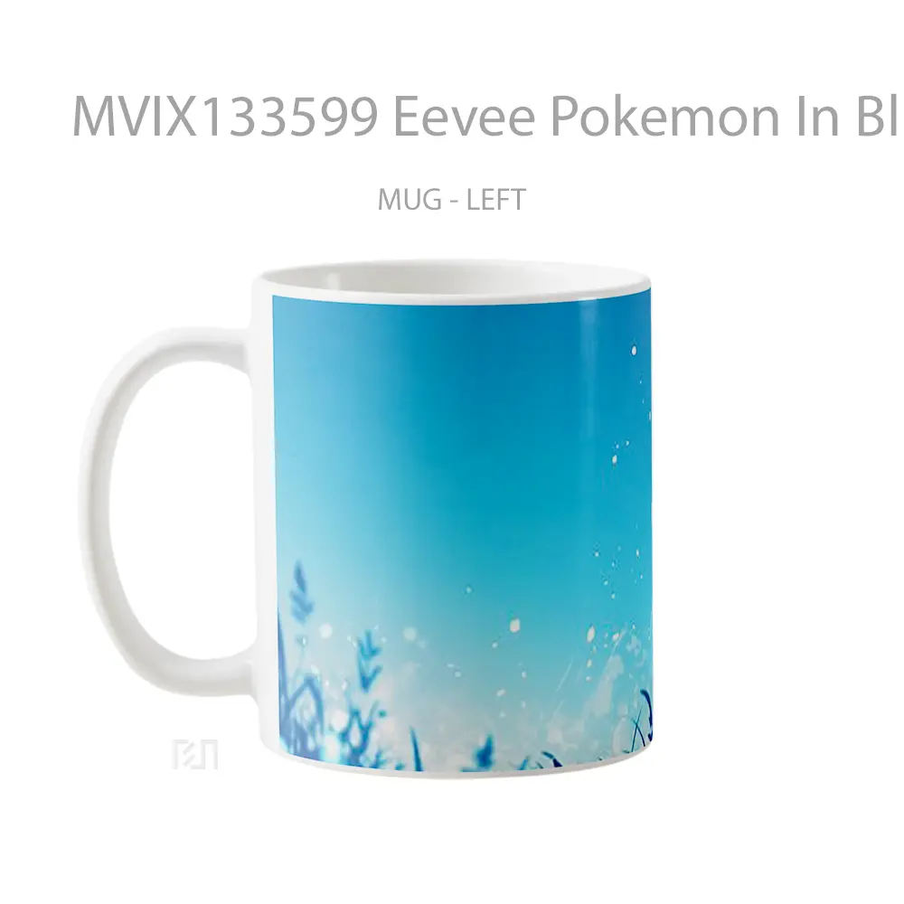 Mug Eevee Pokemon In Blue Night Cangkir Anime - All-side / Desain