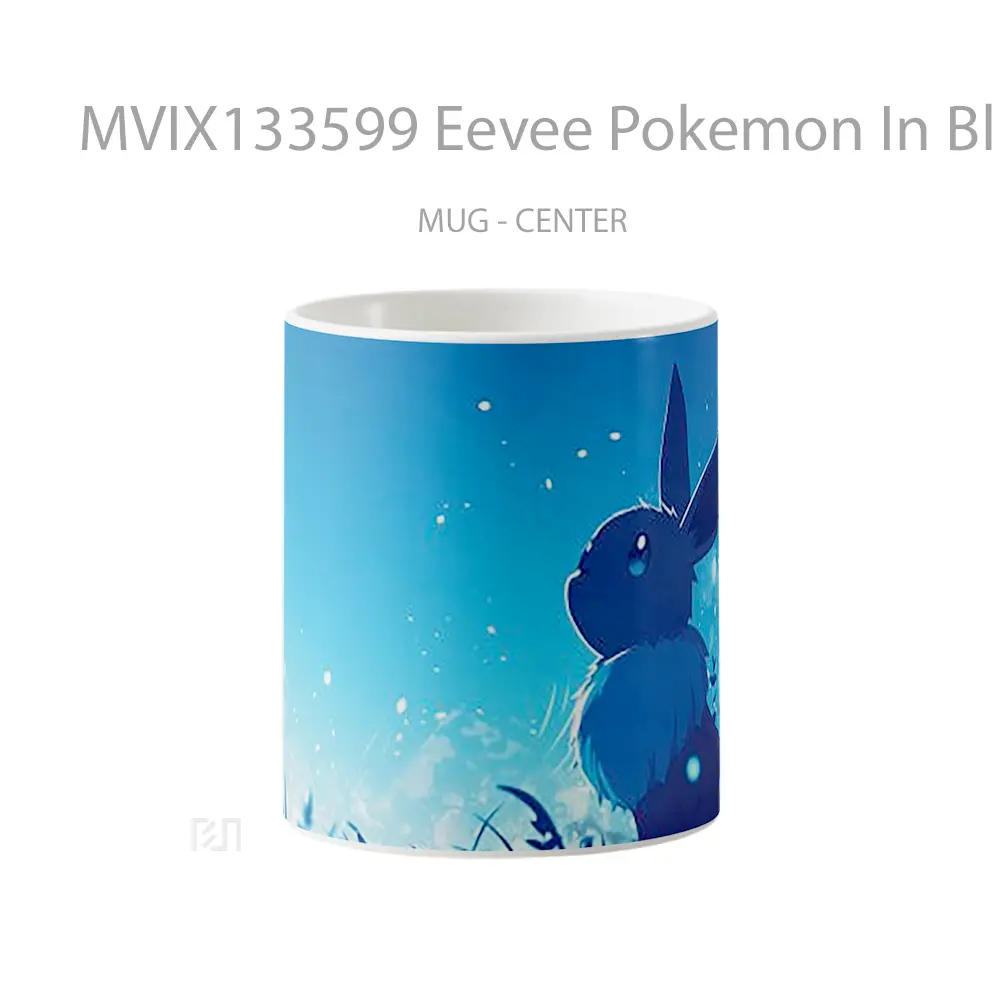 Mug Eevee Pokemon In Blue Night Cangkir Anime