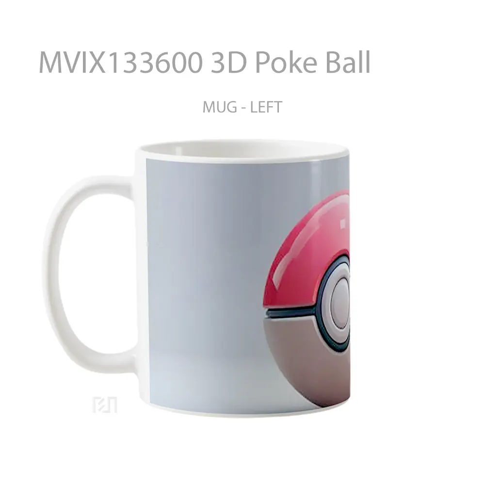 Mug 3D Poke Ball Gelas Keramik Unik - All-side / Desain