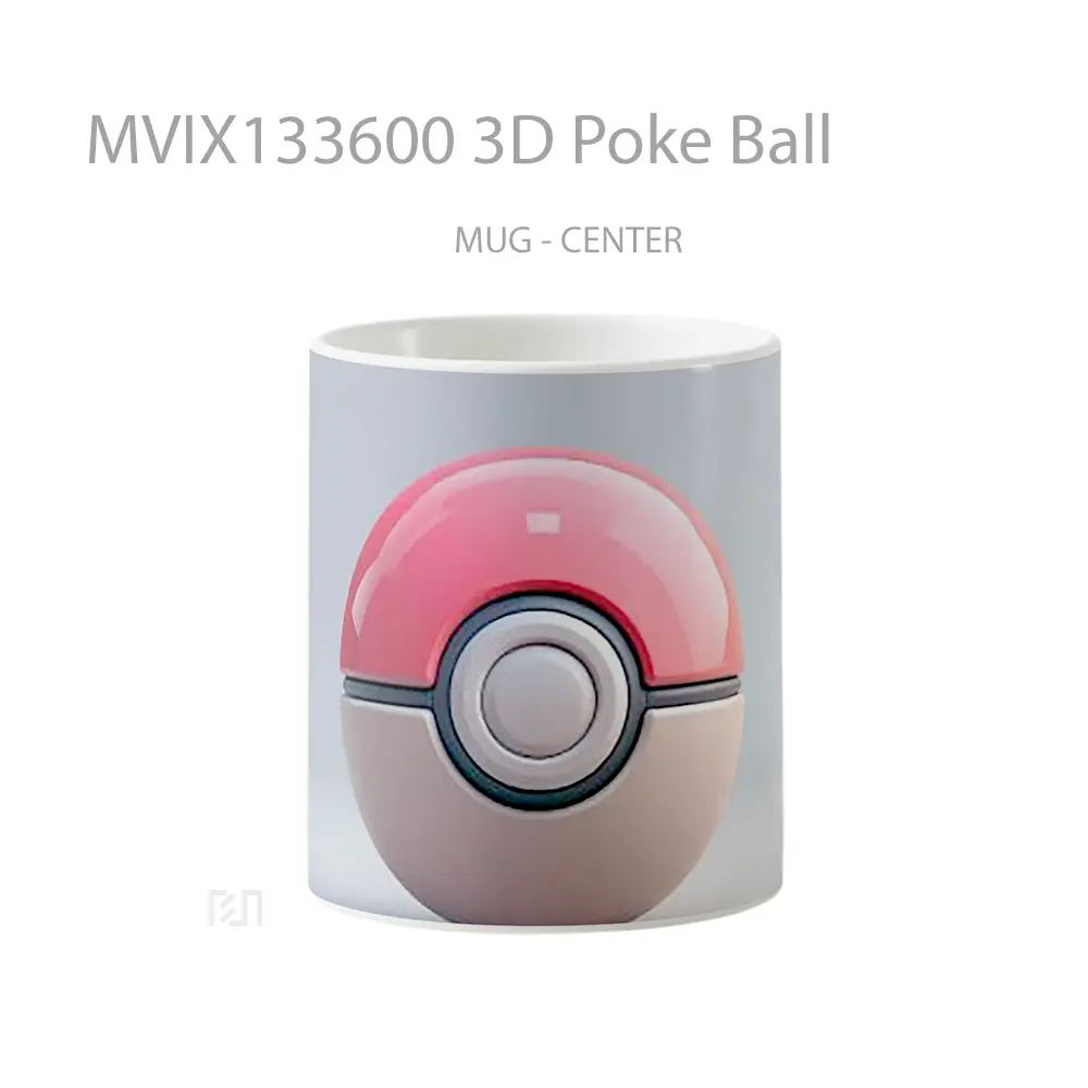 Mug 3D Poke Ball Gelas Keramik Unik