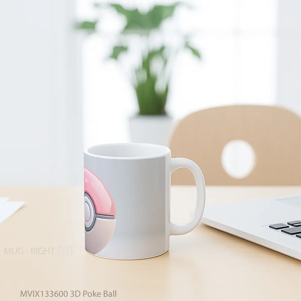 Mug 3D Poke Ball Gelas Keramik Unik - All-side / Desain