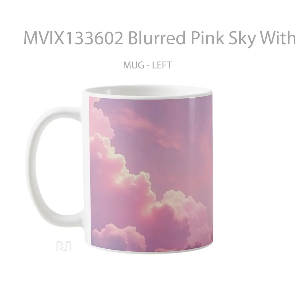 Mug Blurred Pink Sky With The Moon Gelas Pemandangan Alam - All-side / Desain