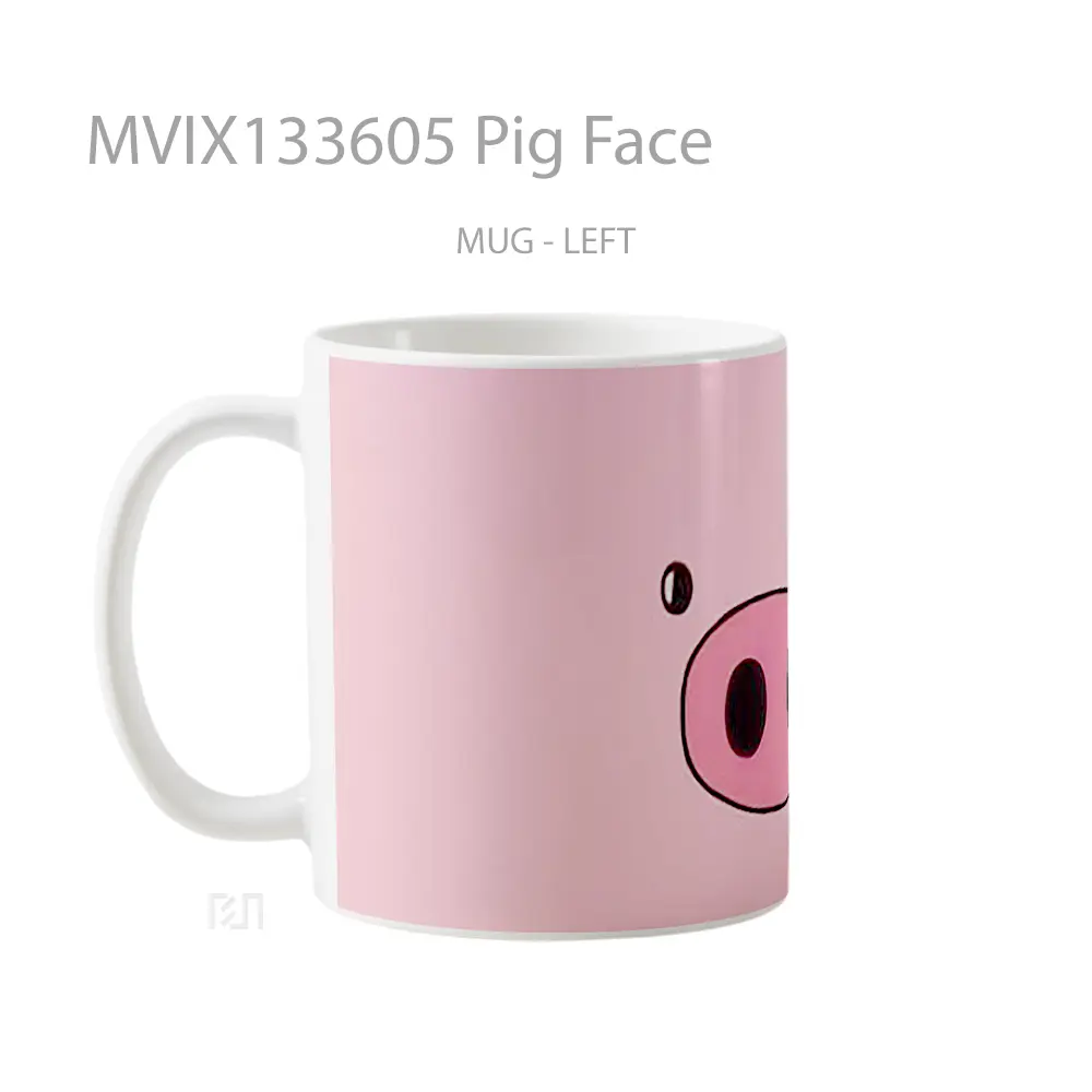 Mug Pig Face Gelas Hewan Lucu - All-side / Desain