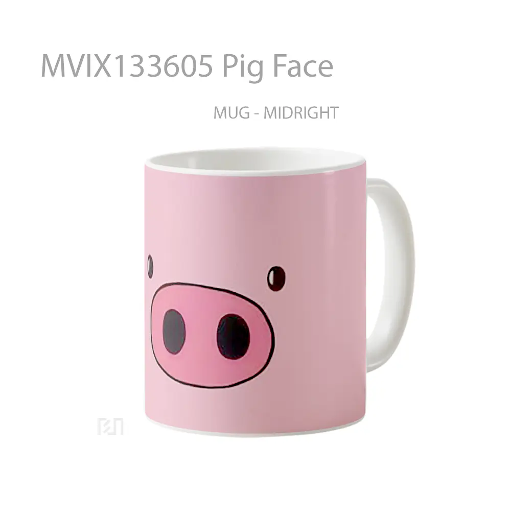 Mug Pig Face Gelas Hewan Lucu - All-side / Desain