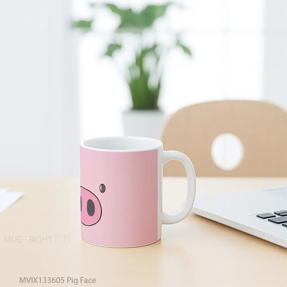 Mug Pig Face Gelas Hewan Lucu - All-side / Desain