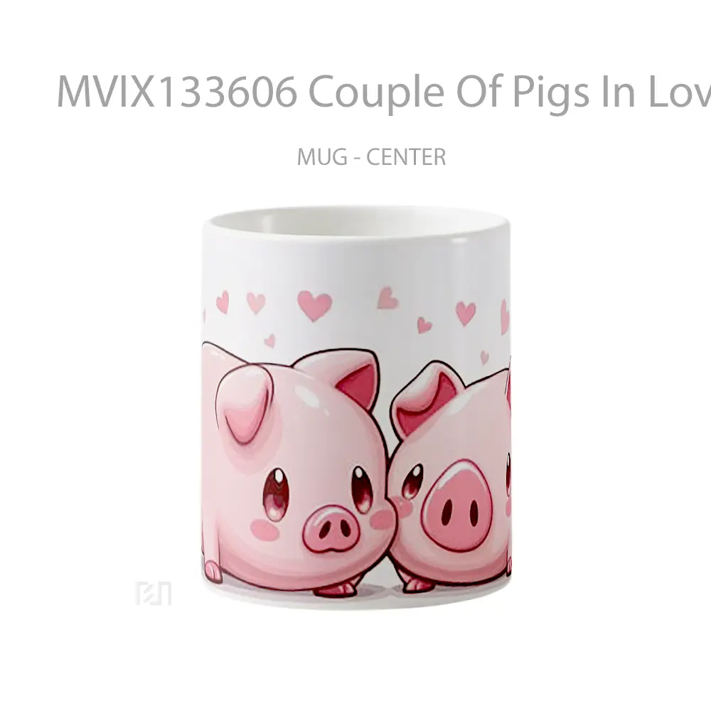 Mug Couple Of Pigs In Love Gelas Hewan Lucu