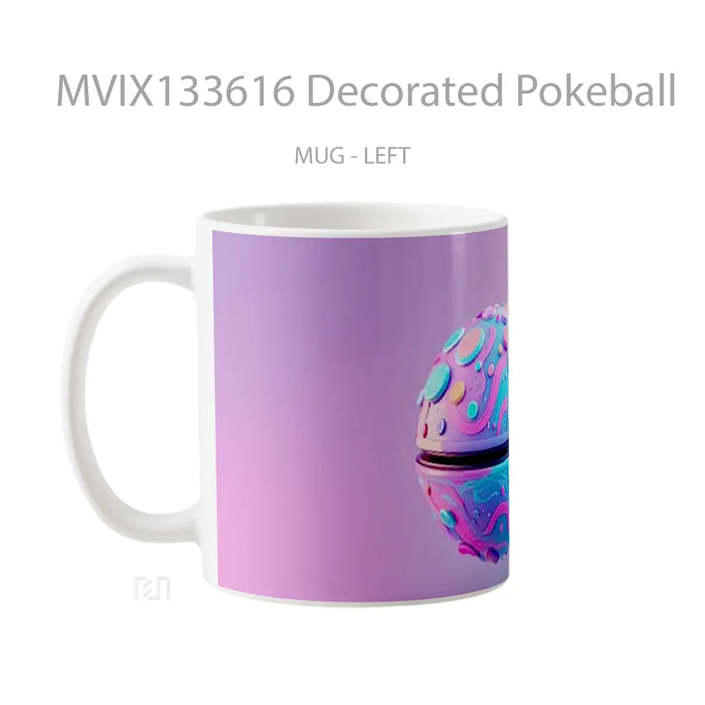 Mug Decorated Pokeball Gelas Keramik Unik - All-side / Desain