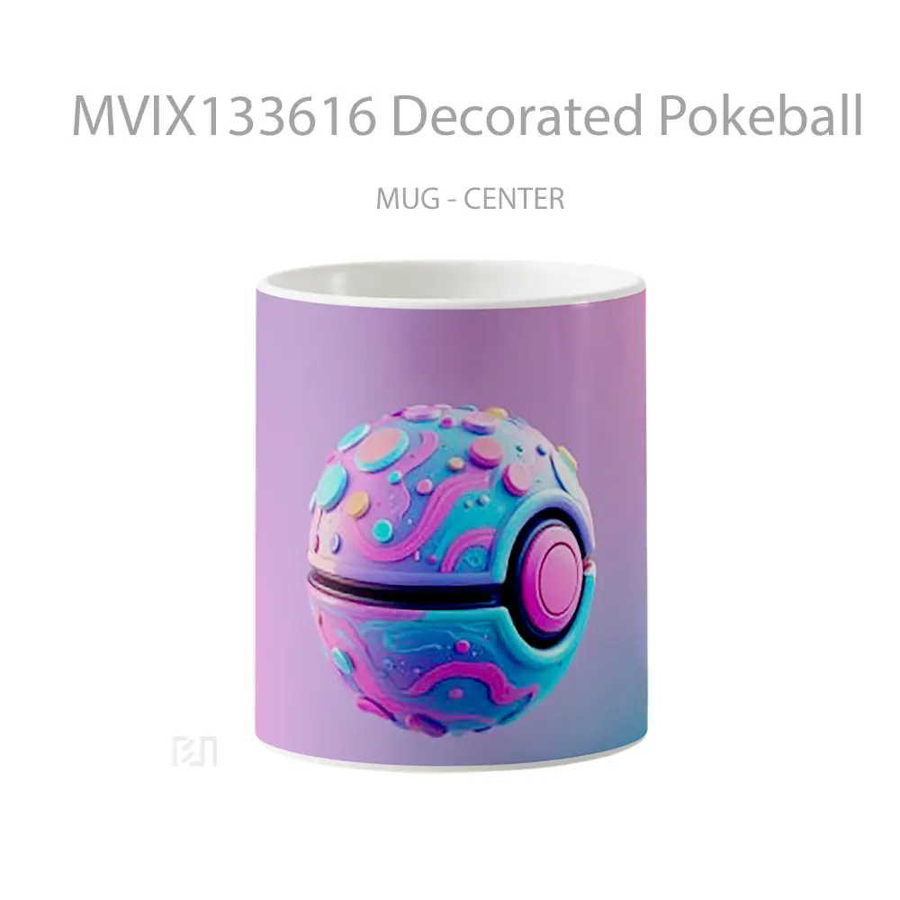 Mug Decorated Pokeball Gelas Keramik Unik