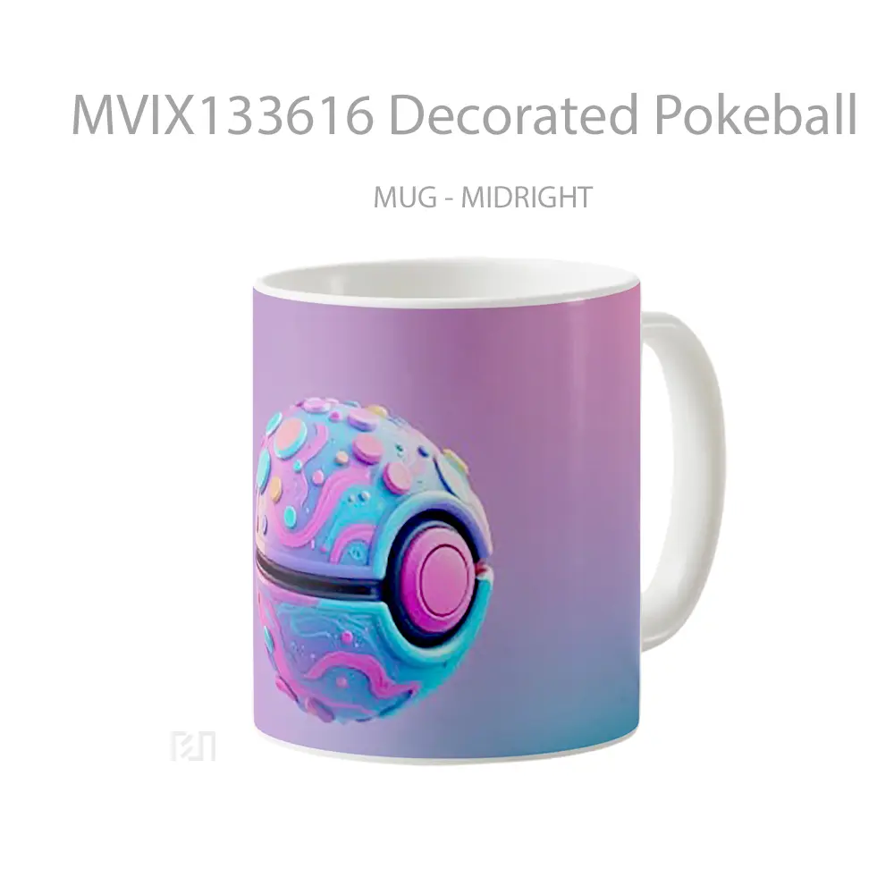Mug Decorated Pokeball Gelas Keramik Unik - All-side / Desain