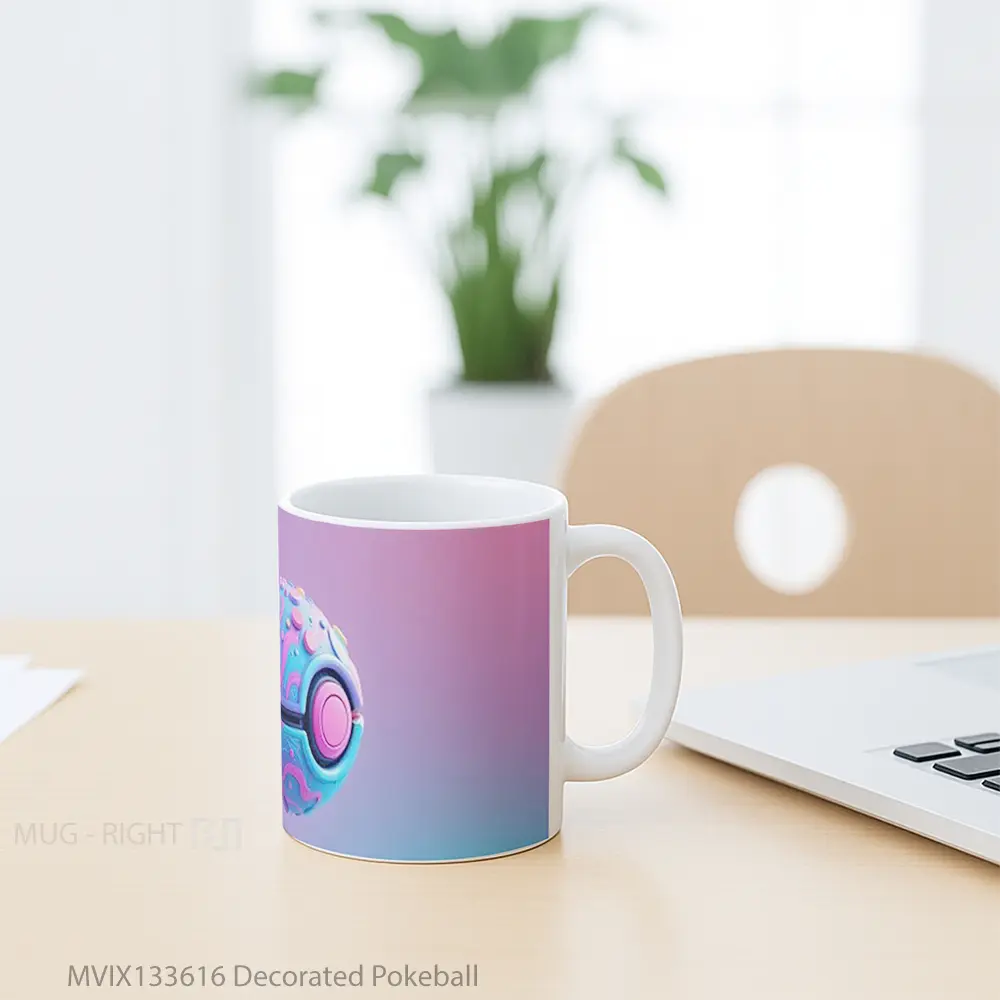 Mug Decorated Pokeball Gelas Keramik Unik - All-side / Desain