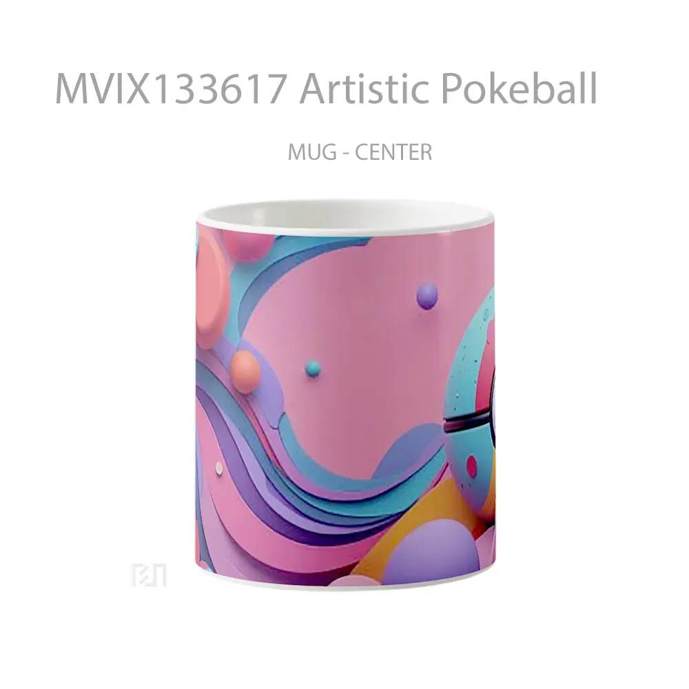 Mug Artistic Pokeball Gelas Keramik Unik