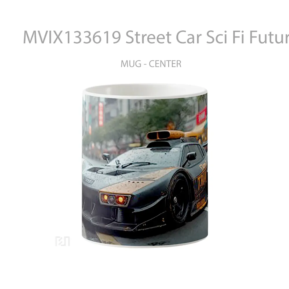 Mug Street Car Sci Fi Futuristic Cangkir Mobil