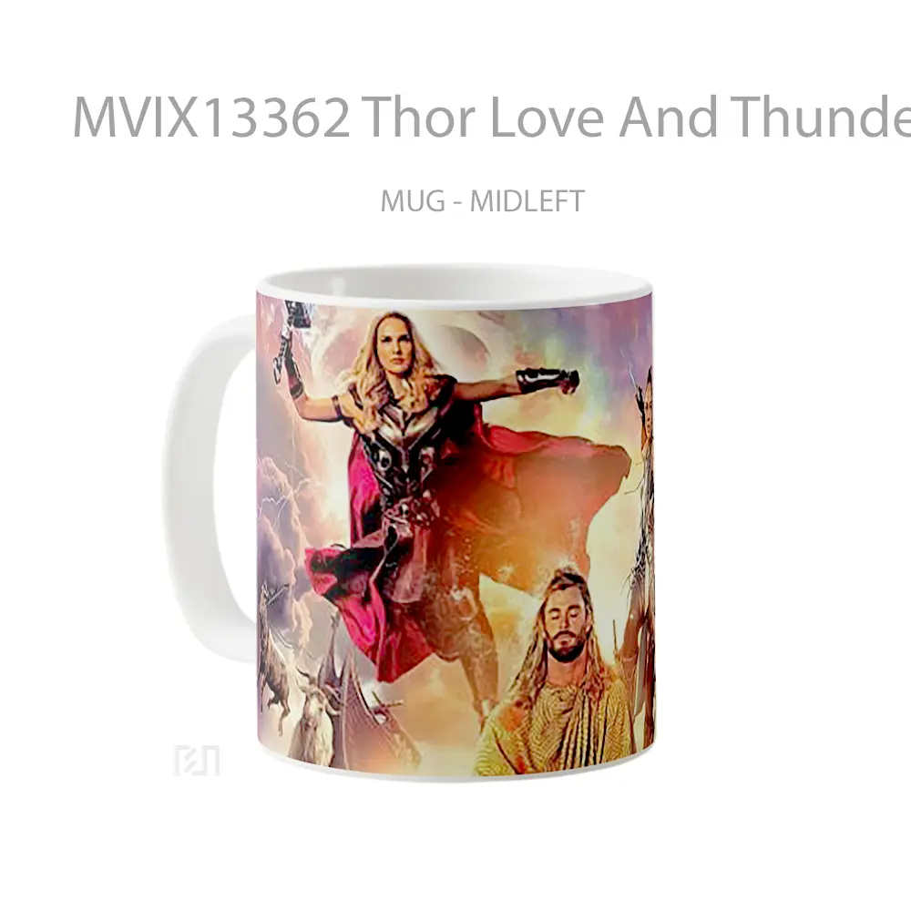Mug Thor Love And Thunder Movie V1 Gelas Superhero - All-side / Desain