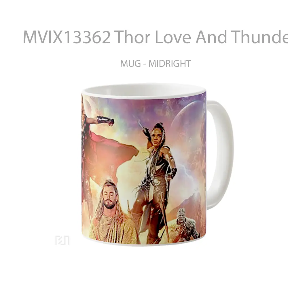 Mug Thor Love And Thunder Movie V1 Gelas Superhero - All-side / Desain