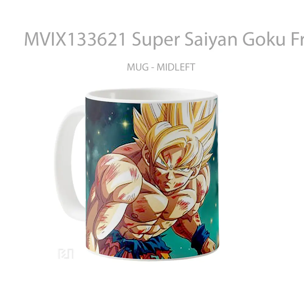Mug Super Saiyan Goku From Dragon Ball Cangkir Anime - All-side / Desain