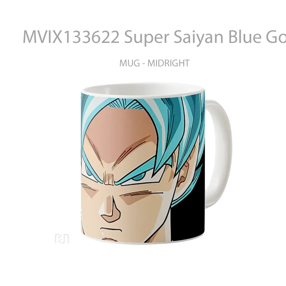 Mug Super Saiyan Blue Goku Cangkir Anime - All-side / Desain