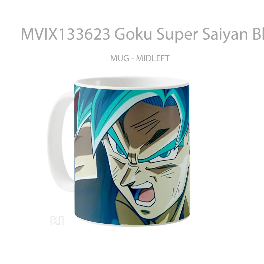 Mug Goku Super Saiyan Blue V2 Cangkir Anime - All-side / Desain