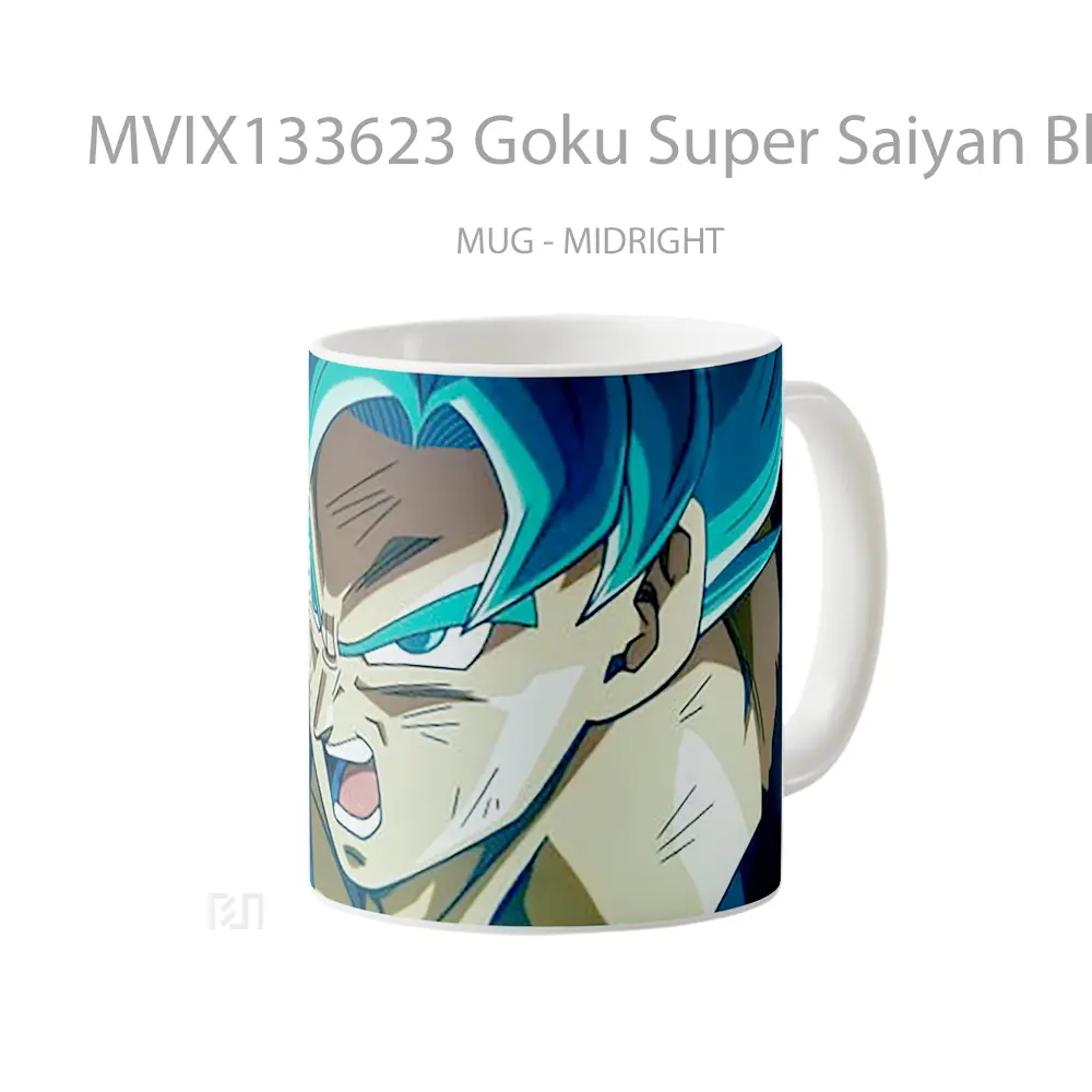 Mug Goku Super Saiyan Blue V2 Cangkir Anime - All-side / Desain